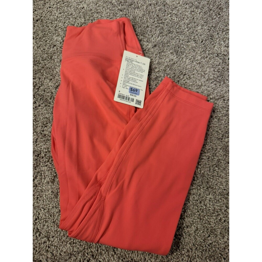 lululemon Align High Rise Pant 25" Size 8 Glaze Pink NWT Yoga Leggings